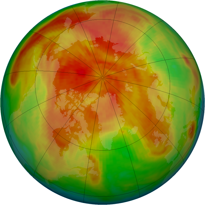 Arctic ozone map for 31 March 1983